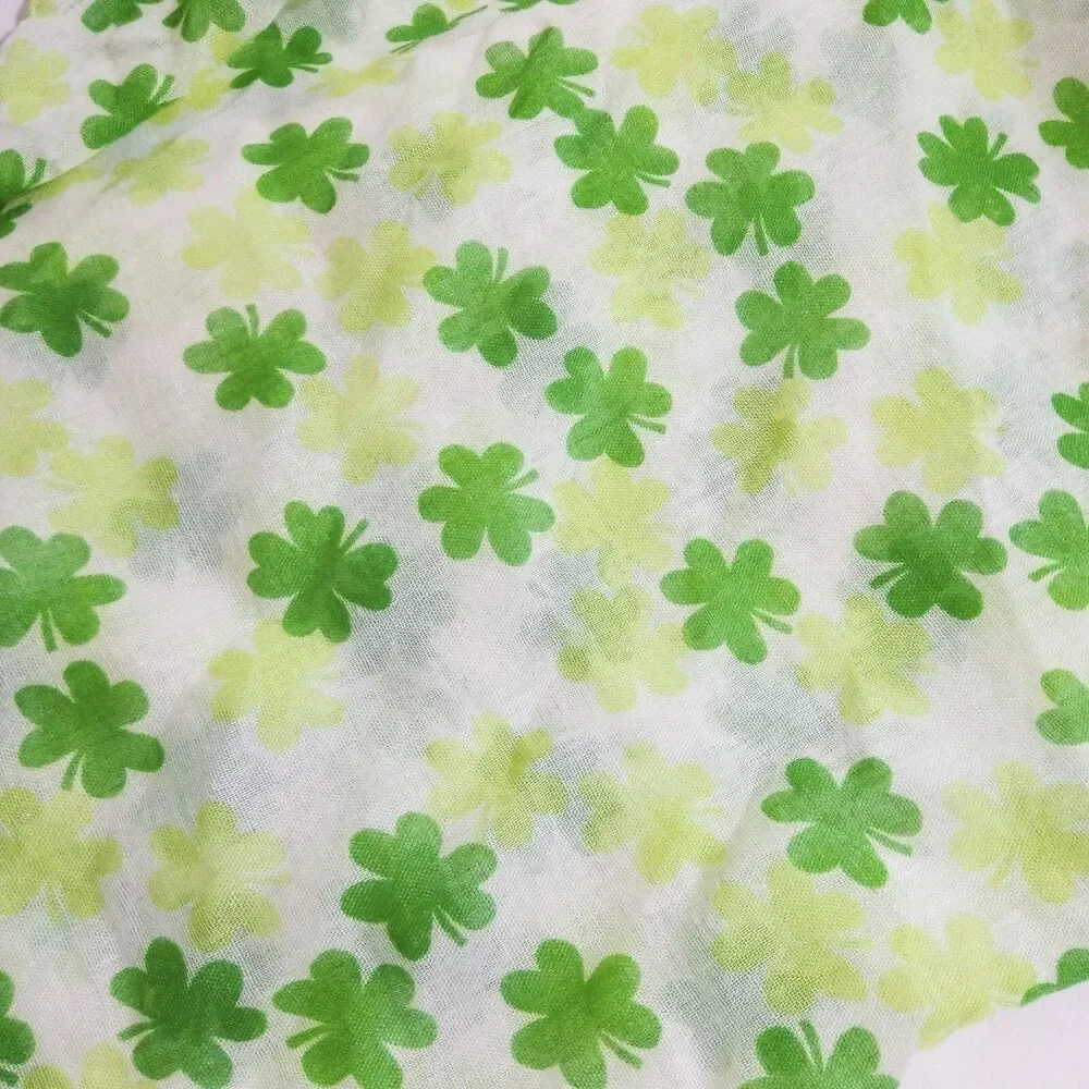 Shamrock Infinity Scarf Irish St Patrick Day Wrap Around Neck Cowl Head Cover